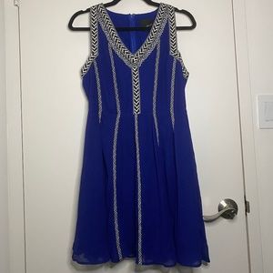Greylin Taryn Georgette Dress Cobalt Blue M